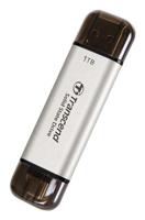 Transcend ts1tesd310s esd310s external ssd, 1tb, usb 10gbps, type c/a, 1050 mb/s, silver - thumbnail