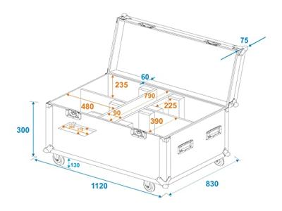 ROADINGER Flightcase 4x LED THA-150F Theater Spot