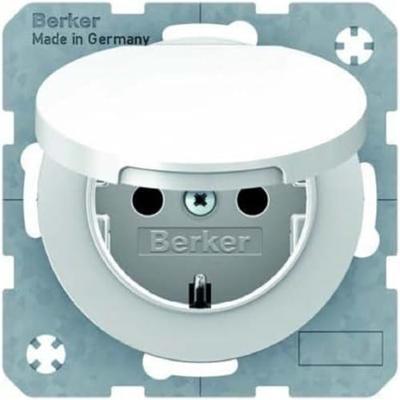 Berker wandcontactdoos klapdeksel R1-R3 wit 47512089