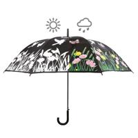 Esschert Design kleur veranderende paraplu bloemenwijde - thumbnail