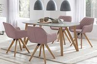 Artistiq Ovale Eettafel 'Ravi' 180 x 90cm, kleur Grijs - thumbnail
