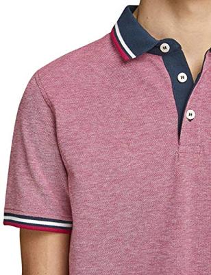Jack and Jones Paulos Heren Poloshirt Rood Pique Slim Fit