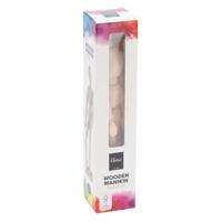 Tekenpop Hout, 33cm - thumbnail