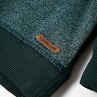 Kindertrui met capuchon winner-print 104 donkergroen - thumbnail