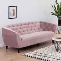 Bendt Bank 'Loes' 3-zits, Velvet, kleur roze - thumbnail