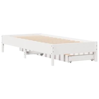 Bedframe zonder matras massief grenenhout wit 90x190 cm Bedframe zonder matras massief grenenhout wit 90x190 cm