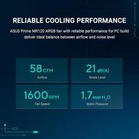 ASUS Prime MR120 Fan ARGB White Computer behuizing Ventilator 12 cm Wit - thumbnail