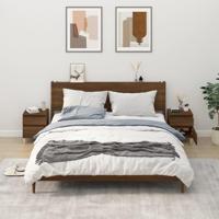 Nachtkastjes 2 st 40x35x50 cm bruin eikenkleur - thumbnail