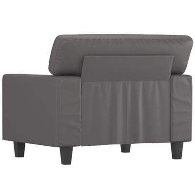 Fauteuil 60 cm kunstleer grijs
