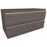 Tigris onderkast met 2 laden 100 x 46 cm houtnerf grijs - thumbnail