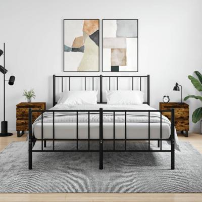 Nachtkastjes 2 st 40x35x50 cm bewerkt hout gerookt eikenkleurig Nachtkastjes 2 st 40x35x50 cm bewerkt hout gerookt eikenkleurig