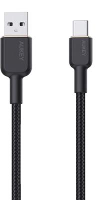 AUKEY CB-NAC2 USB-C Type-C Power Delivery PD 60W 3A 1.8m Nylon Zwart
