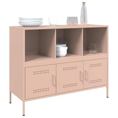 Dressoir 100,5x39x79 cm staal roze