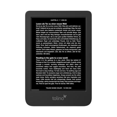 Tolino shine color e-book reader Touchscreen 16 GB Wifi Zwart Tolino shine color e-book reader Touchscreen 16 GB Wifi Zwart