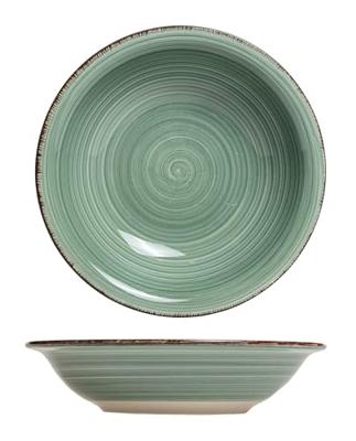 Cookinglife Diepe borden / Pastaborden Delice Groen ø 21 cm - 6 stuks