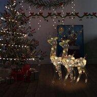 VidaXL Kerstversiering rendier 2 st meerkleurig 128 cm acryl - thumbnail