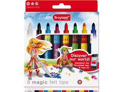 Bruynzeel viltstiften 8 Magic Felt Tips