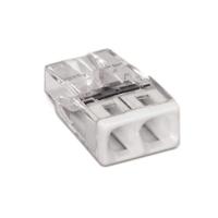 WAGO 2273-202-100 2273 Lasklem Flexibel: 0.5-2.5 mm² Massief: 0.5-2.5 mm² Aantal polen: 2 100 stuk(s) Transparant, Wit Box - thumbnail
