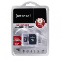Intenso High Performance microSDHC-kaart 8 GB Class 10 Incl. SD-adapter - thumbnail