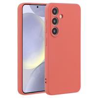 Lunso Samsung Galaxy S25 Plus hoesje - Flexibel siliconen Backcover Meidoorn rood - thumbnail