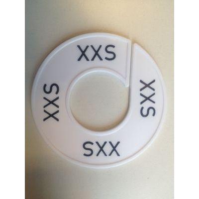 Maatring 9cm wit/zwart XXS