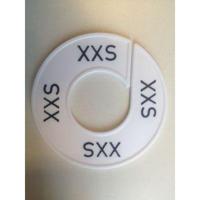 Maatring 9cm wit/zwart XXS - thumbnail