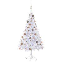 VidaXL Kunstkerstboom met verlichting en kerstballen 230 takken 120 cm - thumbnail