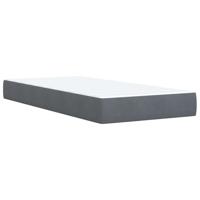 Boxspring met matras fluweel donkergrijs 140x190 cm - thumbnail