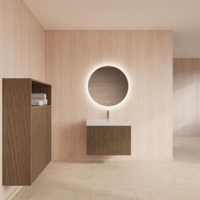 Badmeubelset Gliss Design Hybris Ash Grey Met Wastafel 80 cm