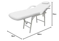 VidaXL Behandelingsstoel voor gezicht 185x78x76 cm kunstleer wit - thumbnail