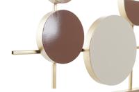 Wanddecoratie DKD Home Decor Wit Wit/Roze Gouden Licht Roze Modern Scandi 30 x 40 cm 110 x 6,4 x 49 cm - thumbnail