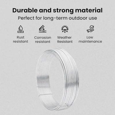 VidaXL Hek binddraad zilver 33 m warm verzinkte draad