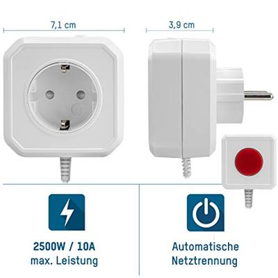 Ansmann 1260-0002 Energiezuinig stopcontact Wit Randaarde stekker 1 stuk(s)