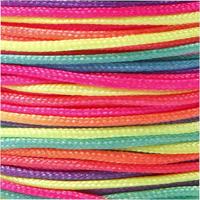 Creativ Company Macramé koord, dikte 1 mm, neon kleuren, 28 m/ 1 rol - thumbnail