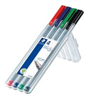 Staedtler fineliner Triplus geassorteerde kleuren, opstelbare box met 4 stuks - thumbnail