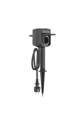 WOOX r6079 slimme tweeweg buitencontactdoos, wifi, 2x schuko, ip44, 3680w, 16a