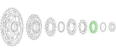 Shimano Sprocket 11T with Spacer for CS-M771-10 BL