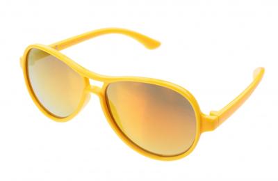 Lifetime Vision kinderzonnebril junior geel met spiegellens