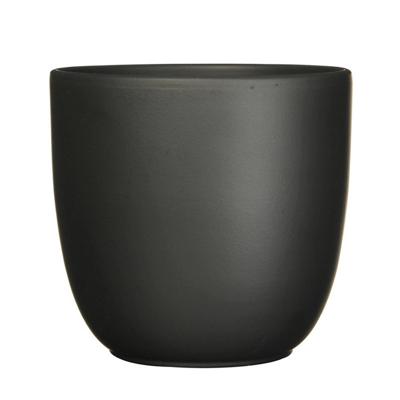 Bloempot Pot rond es/15 tusca 16 x 17 cm zwart mat Mica - Mica decorations