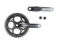 Miranda crankset 44 tands 3/32-1/8 zwart/zilver beta met kettingrand - thumbnail
