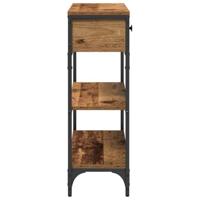 Wandtafel met lade Oudhout 72.5 x 25 x 75 cm Bewerkt hout - thumbnail