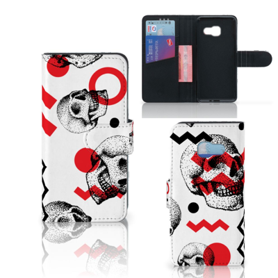 Telefoonhoesje met Naam Samsung Galaxy A3 2017 Skull Red