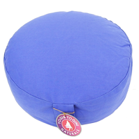 Yogi & Yogini Meditatiekussen Rond Katoen Blauw - 33 x 17 cm - thumbnail