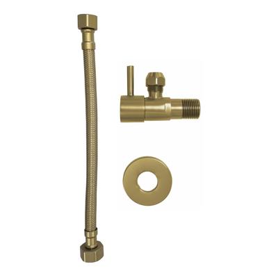 Hoekstopkraan Wiesbaden Minimal Met Flexibele Aansluitslang 1/2"x3/8" 25 cm Geborsteld Messing