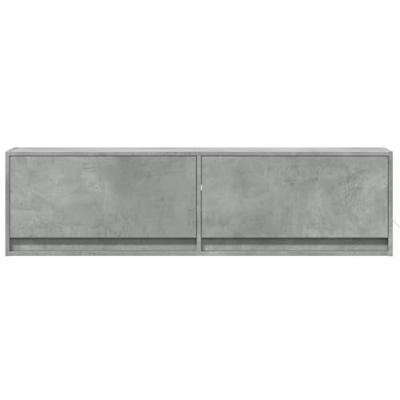 Tv-wandmeubel met LED-verlichting 140x31x38 cm betongrijs