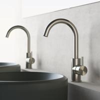 Hotbath Archie Wastafelmengkraan Met Draaibare Uitloop Zonder Waste RVS 316 AR004IX - thumbnail