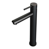 Wastafelmengkraan Brauer Black Edition Coldstart Opbouw Hoog Ronde Hendel Mat Zwart Brauer - thumbnail