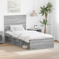 Bedframe Grijs Sonoma 90 x 200 cm Massief grenenhout - thumbnail