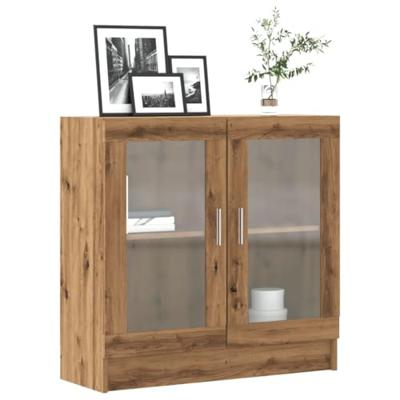 Boekenkast 82,5x30,5x80 cm bewerkt hout artisanaal eikenkleurig