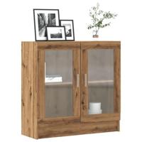 Boekenkast 82,5x30,5x80 cm bewerkt hout artisanaal eikenkleurig - thumbnail